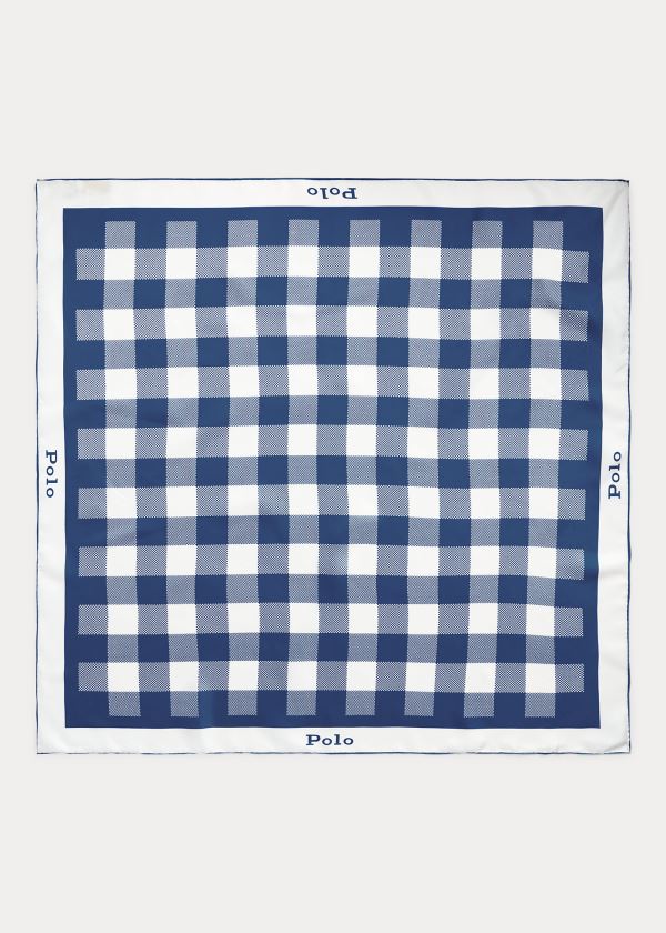 Lenços Polo Ralph Lauren Gingham Silk Mulher 46792-BGCI